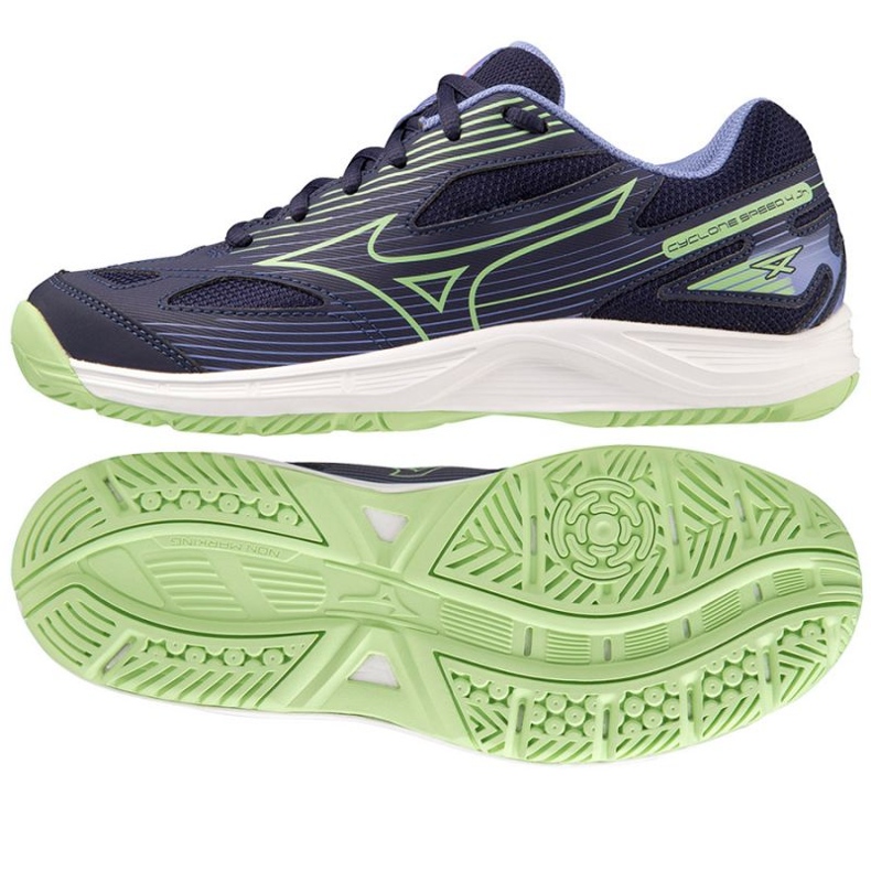 Zapatillas voleibol Mizuno Cyclone Speed 4 Jr V1GD231011 azul azul