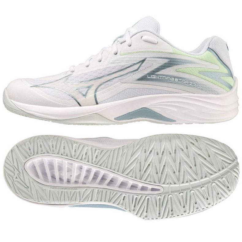 Zapatillas de voleibol Mizuno Lightning Star Z7 Jr V1GD230335 blanco blanco
