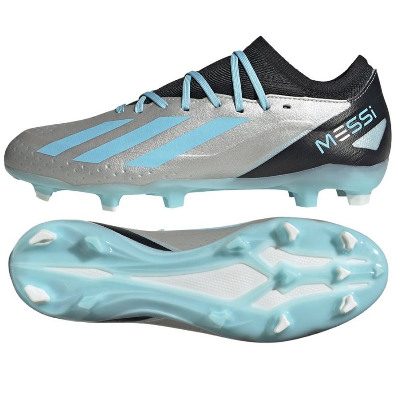 Botas de fútbol Adidas X Crazyfast Messi.3 Fg M IE4078 plata sombras de grey