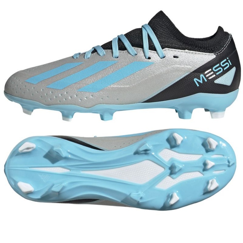 Zapatos de fútbol Adidas X Crazyfast Messi.3 Fg Jr IE4077 gris sombras de grey