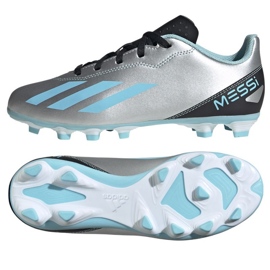Zapatos de fútbol Adidas X Crazyfast Messi.4 FxG Jr IE4071 gris tonos de gris
