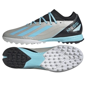Botas de fútbol Adidas X Crazyfast Messi.3 Tf M IE4074 plata Botas de fútbol Adidas X Crazyfast Messi.3 Tf M IE4074 plata