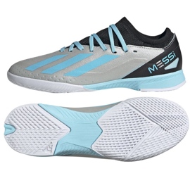 Zapatos de fútbol Adidas X Crazyfast Messi.3 In Jr IE4075 plata Zapatos de fútbol Adidas X Crazyfast Messi.3 In Jr IE4075 plata