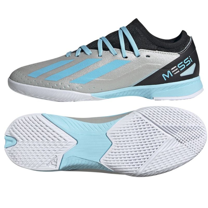 Zapatos de fútbol Adidas X Crazyfast Messi.3 In Jr IE4075 plata