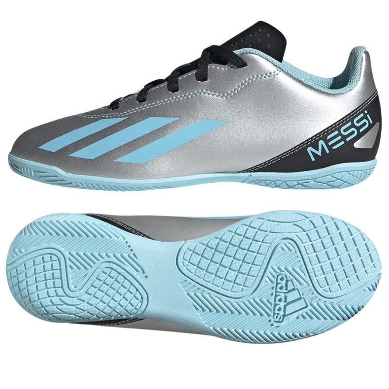 Zapatos de fútbol Adidas X Crazyfast Messi.4 In Jr IE4070 sombras de grey