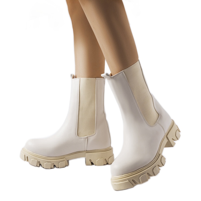 Botas trabajadoras beige de Vallejo