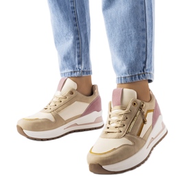 Inna Zapatillas deportivas beige y rosa de Delid rosado Inna Zapatillas deportivas beige y rosa de Delid rosado