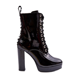 Botas de tacón alto de charol Lolis negras negro