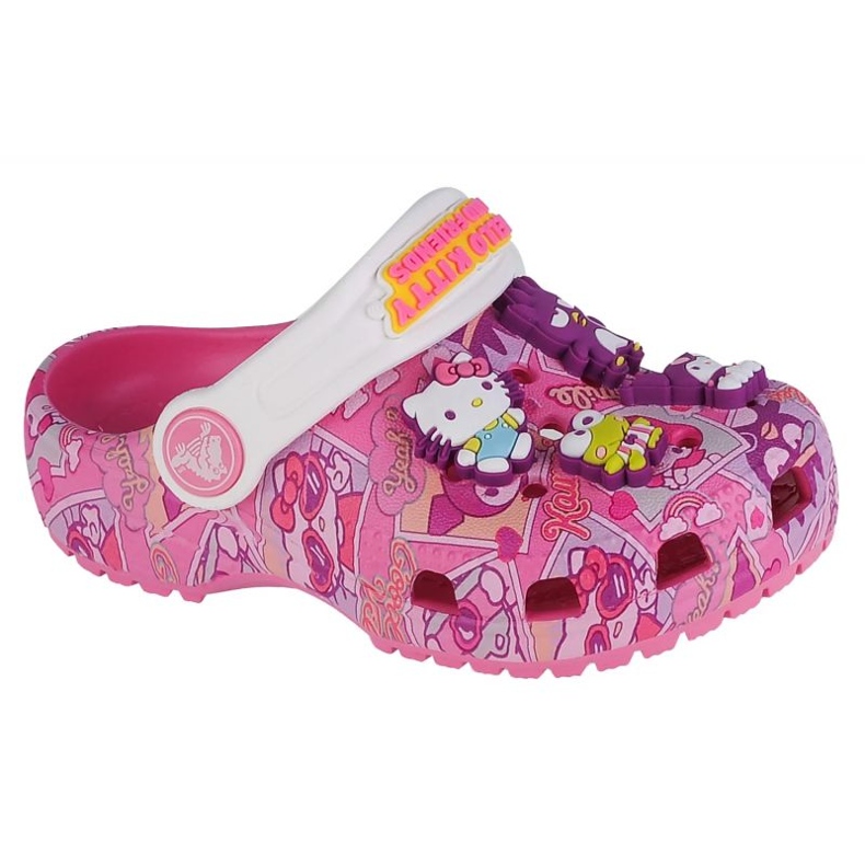 Crocs Hello Kitty y sus amigos Zueco clásico Jr 208025-680 rosado