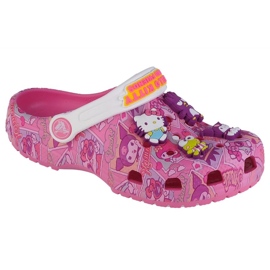 Crocs Hello Kitty y sus amigos Zueco clásico Jr 208103-680 rosado