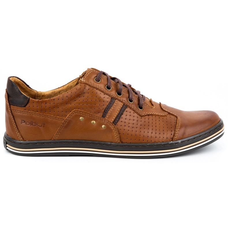 Polbut Zapatos casual hombre piel 1801PAX marrón
