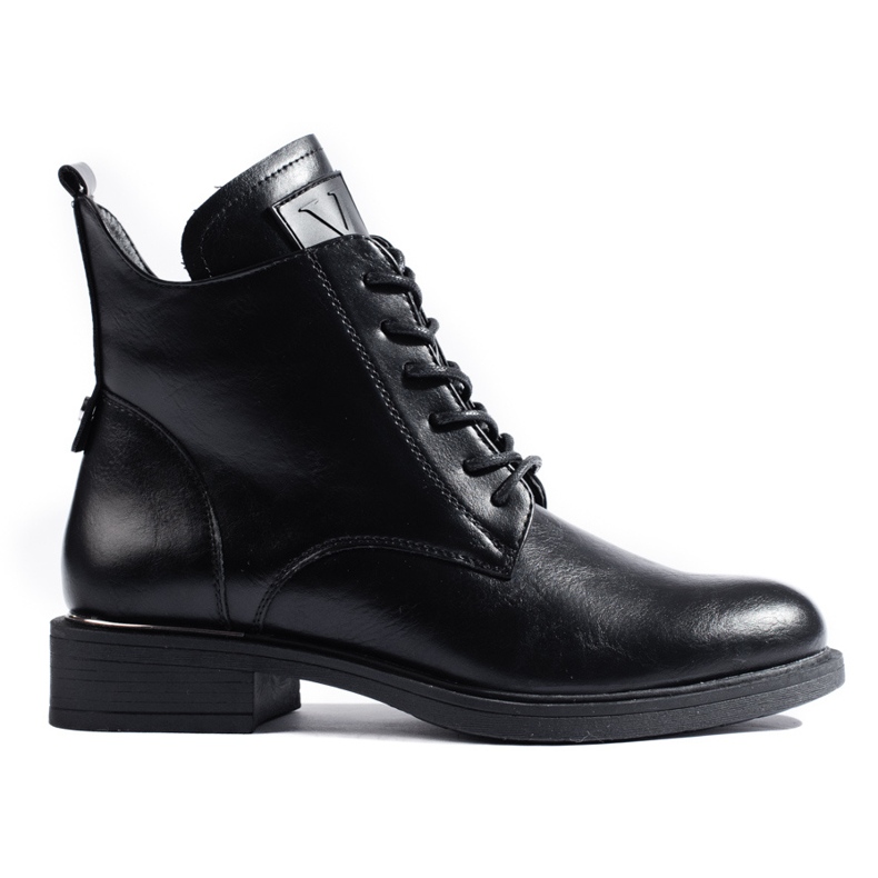 Botas planas de mujer Vinceza negras negro