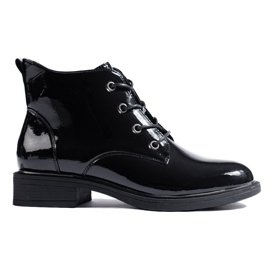 Botas Vinceza mujer lacadas en negro