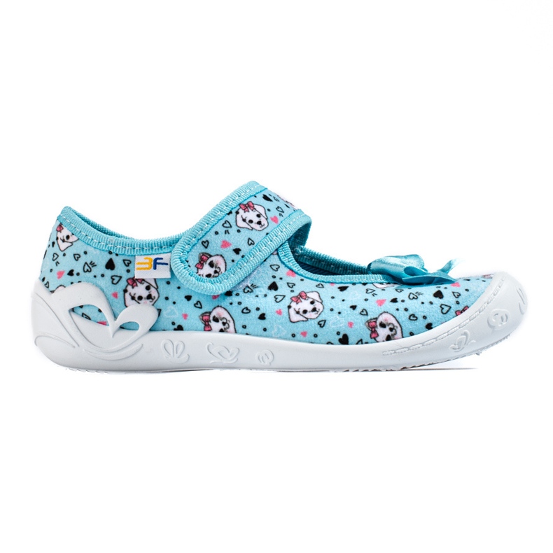 Pantuflas para niña azules con perritos Shelovet multicolor