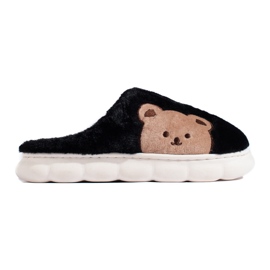 Pantuflas de mujer con osito Shelovet beige negro