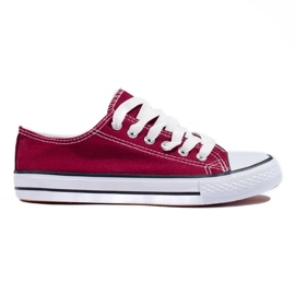 Deportivas bajas de mujer Shelovet burdeos rojo