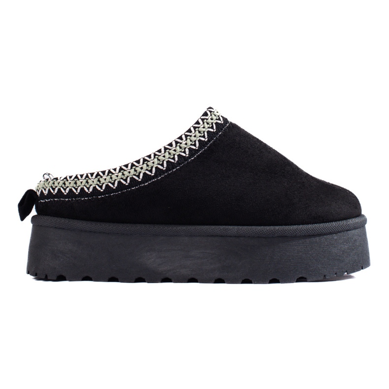 Pantuflas de ante negras de Shelovet negro