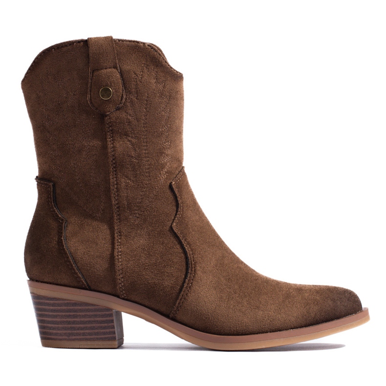 Botas cowboy shelovet ante negro marrón