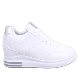 Rinno Zapatillas cuña blancas blanco
