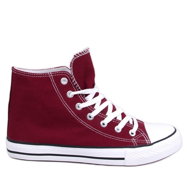 Zapatillas deportivas de lona color vino Jude rojo