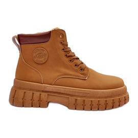 Botas Mujer Plataforma Piel Marrón Calys