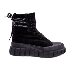 Botas de plataforma de ante para mujer Black Rafter negro