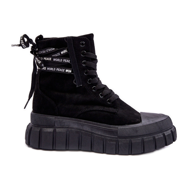 Botas de plataforma de ante para mujer Black Rafter negro