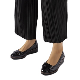 Bailarinas negras con plantilla de cuero de Kajla negro