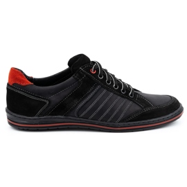 KOMODO Zapatos de hombre de piel polaca 236K negro