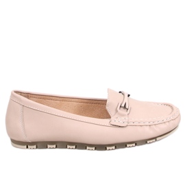 Mocasín clásico con plantilla de piel Debell Beige