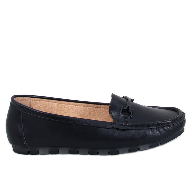 Mocasines clásicos con plantilla de piel Debell Negro