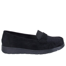Mocasines de ante con plantilla de piel Marit Negro