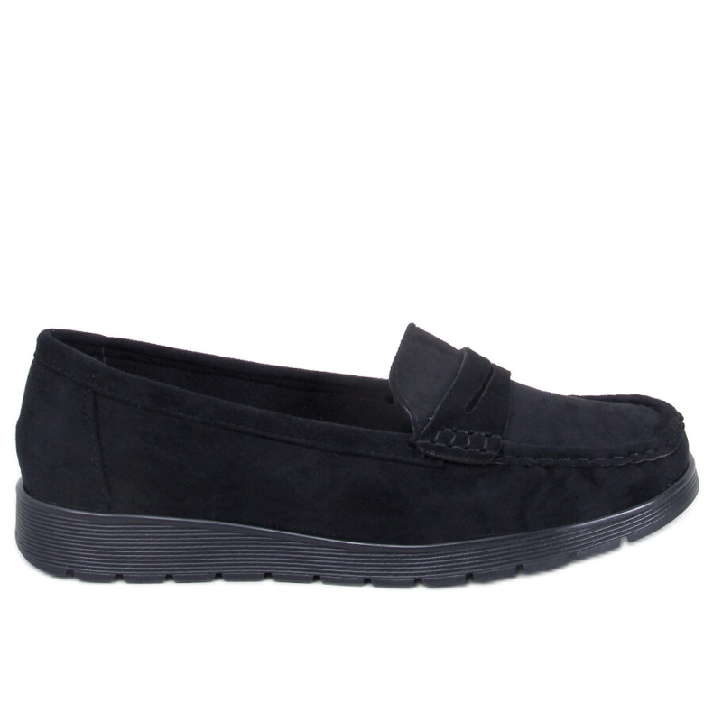 Mocasines de ante con plantilla de piel Marit Negro