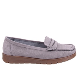 Mocasín ante con plantilla de piel Marit Gris