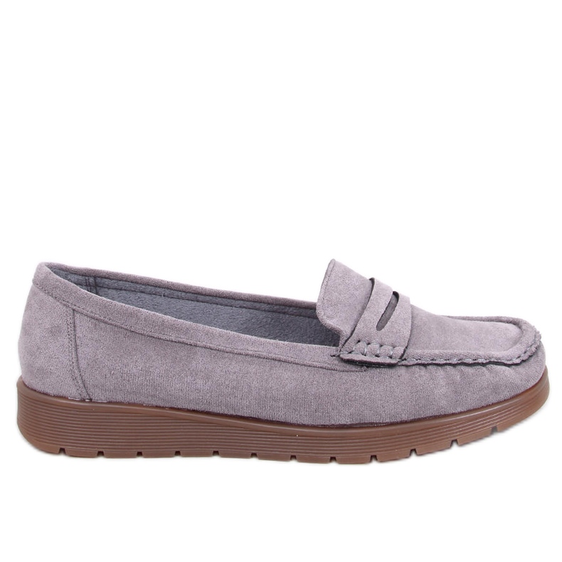 Mocasín ante con plantilla de piel Marit Gris