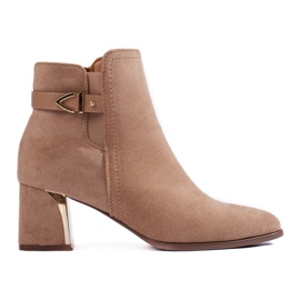 Botas de ante beige para mujer de Shelovet