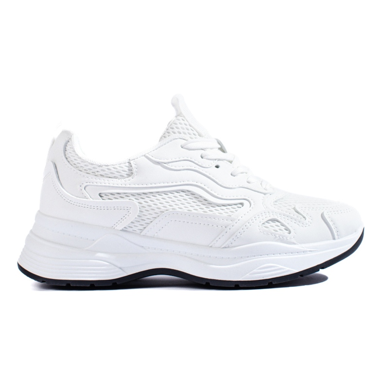 Deportivas de mujer Shelovet blancas con cordones blanco