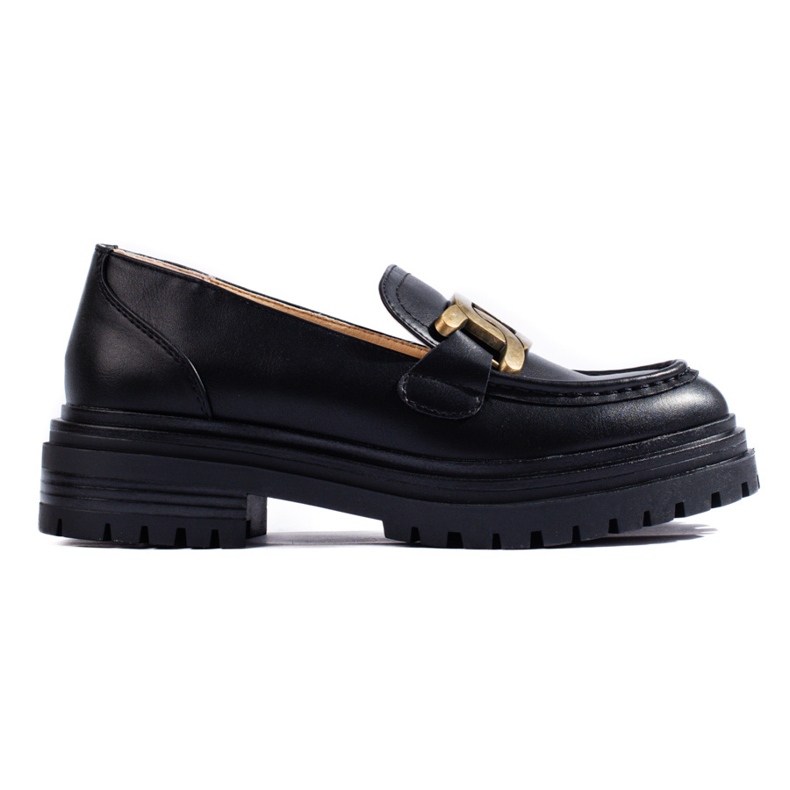 Mocasines de mujer negros con plataforma gruesa Shelovet.