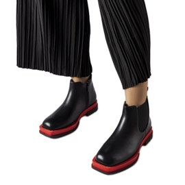 Inna Botas planas bajas Tarquinia negras negro