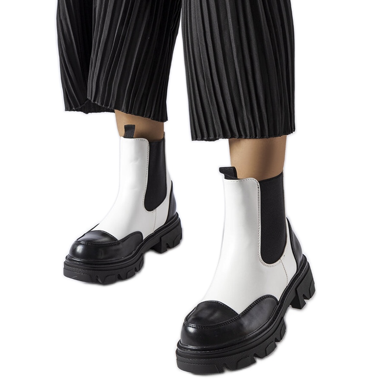 Inna Botas sin cordones en blanco y negro de Albany