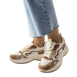 Inna Zapatillas deportivas huecas beige verde