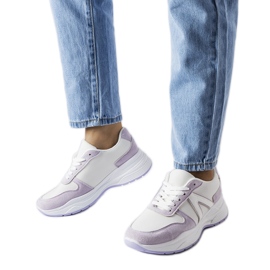 Inna Zapatillas deportivas blancas y moradas de Tornano blanco