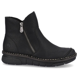 Botas de mujer cómodas con aislamiento negro Rieker 73357-00