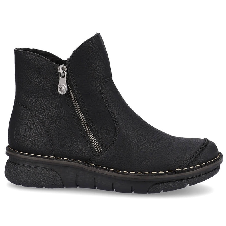 Botas de mujer cómodas con aislamiento negro Rieker 73357-00