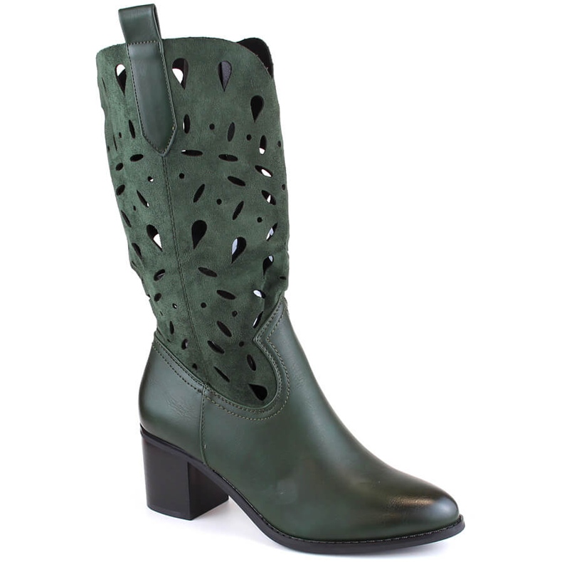 M. DASZYŃSKI Botas cowboy cálidas caladas de mujer verde M.Daszyński MR2337-3 M. DASZYŃSKI Botas cowboy cálidas caladas de mujer verde M.Daszyński MR2337-3