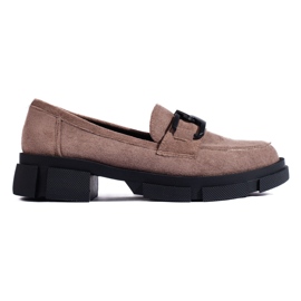 Mocasines de ante beige oscuro de Shelovet Mocasines de ante beige oscuro de Shelovet