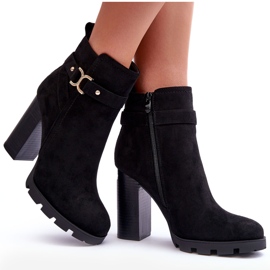 FB2 Botas De Ante Con Tacón Alto Liani Negro