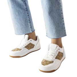 Inna Zapatillas blancas decoradas con el monograma Isidor. blanco