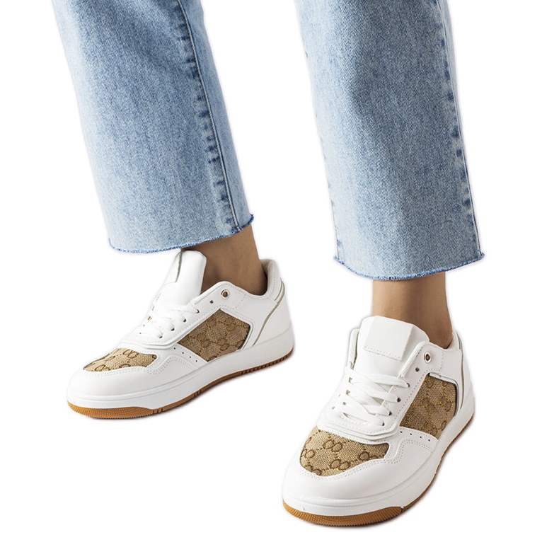 Inna Zapatillas blancas decoradas con el monograma Isidor. blanco