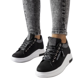 Inna Zapatillas con cuña negras de Birmingham negro
